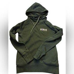 Monster Enterprises black hoodie with a cowl neck size small graphic